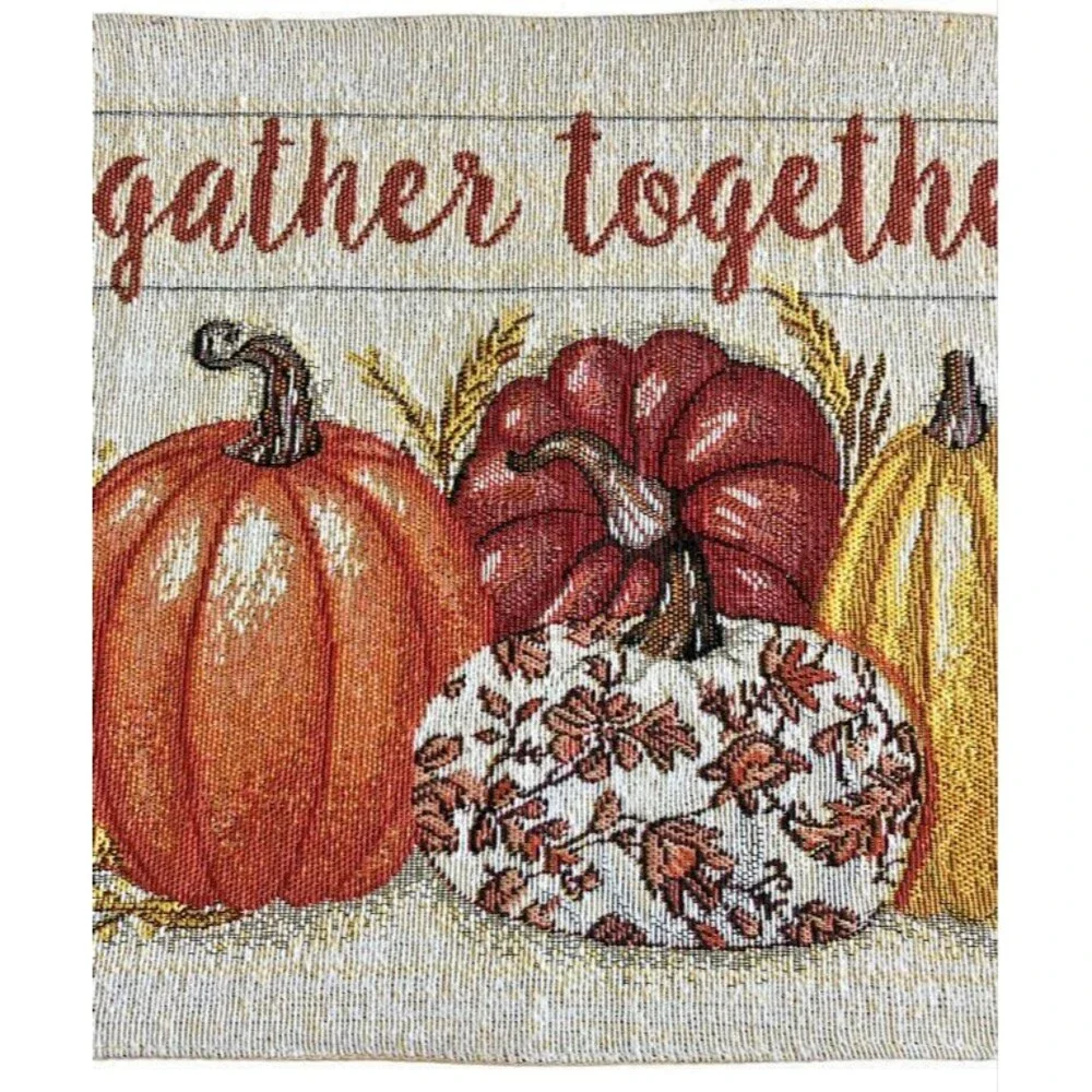 Thanksgiving Tapestry Placemats Set of 4 Gather Together Fall Harvest 13x18